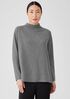 Recycled Cashmere Wool Mock Neck Box-Top
