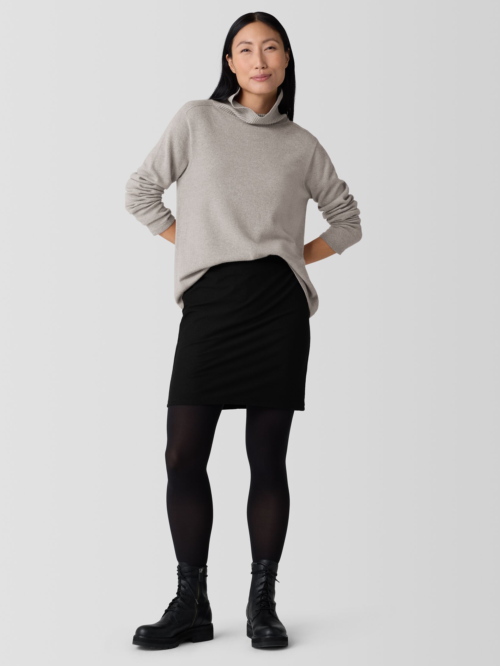 Italian Cashmere Turtleneck Top