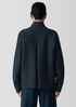 Lightweight Boiled Wool High Collar Jacket in Regenerative Wool