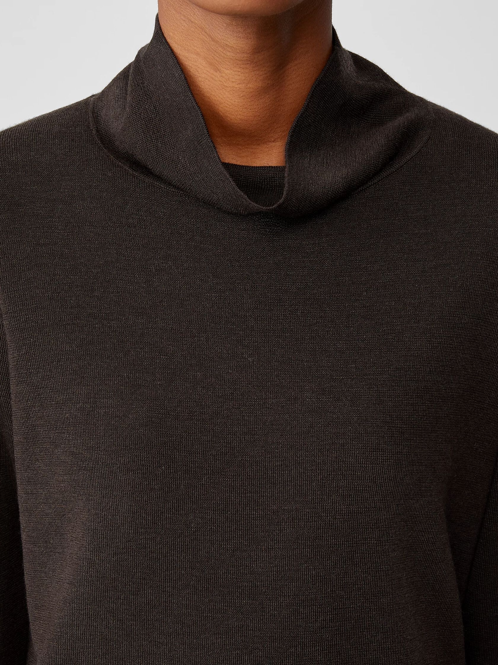 Ultrafine Merino Scrunch Neck Top in Responsible Wool