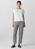 Puckered Organic Linen Tapered Pant