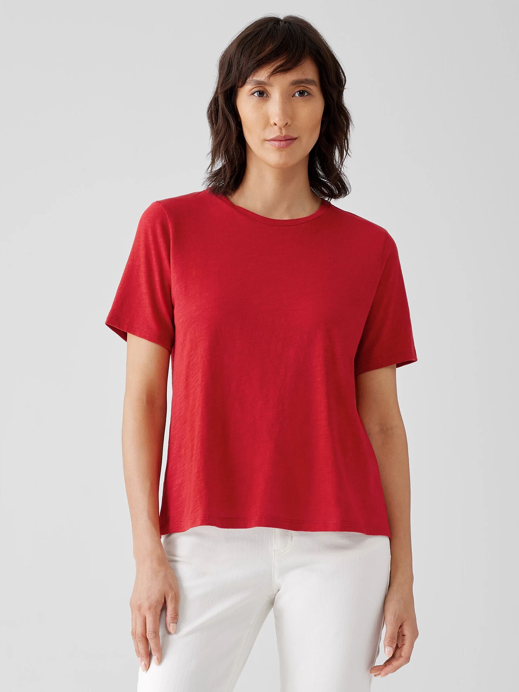 Organic Cotton Slub Crew Neck Tee
