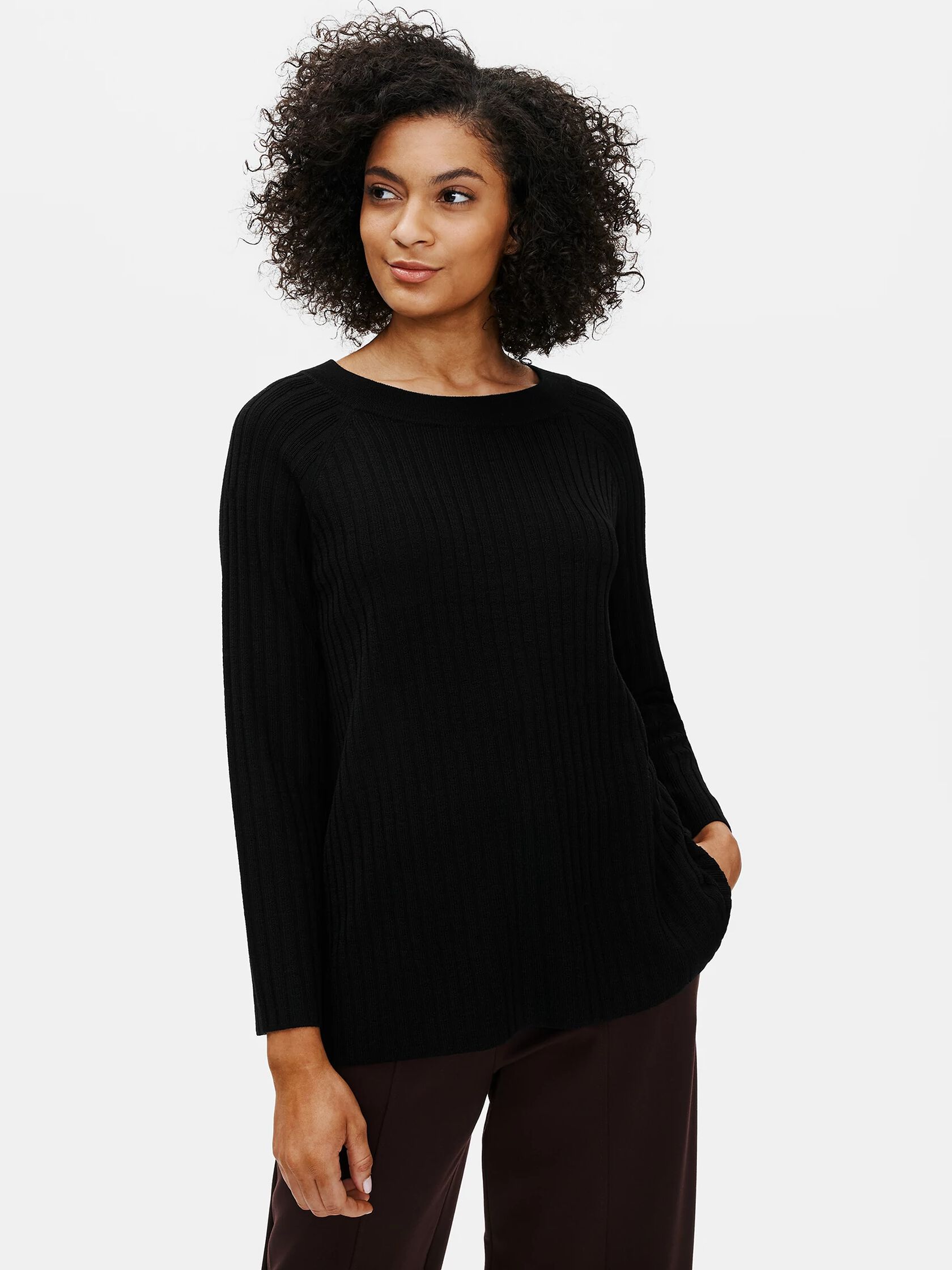 Merino Crew Neck Top in Regenerative Wool