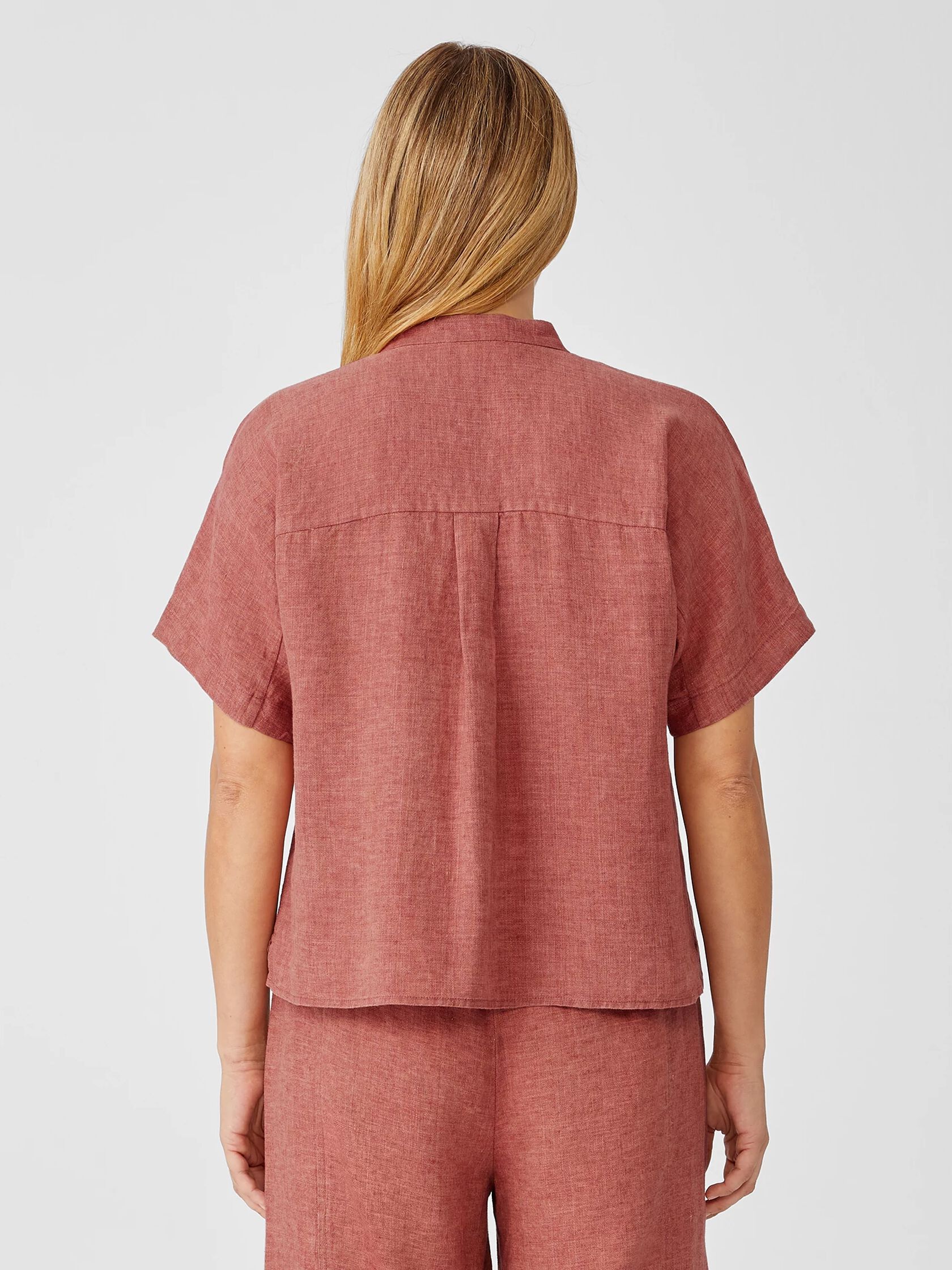 Washed Organic Linen Delave Shirt