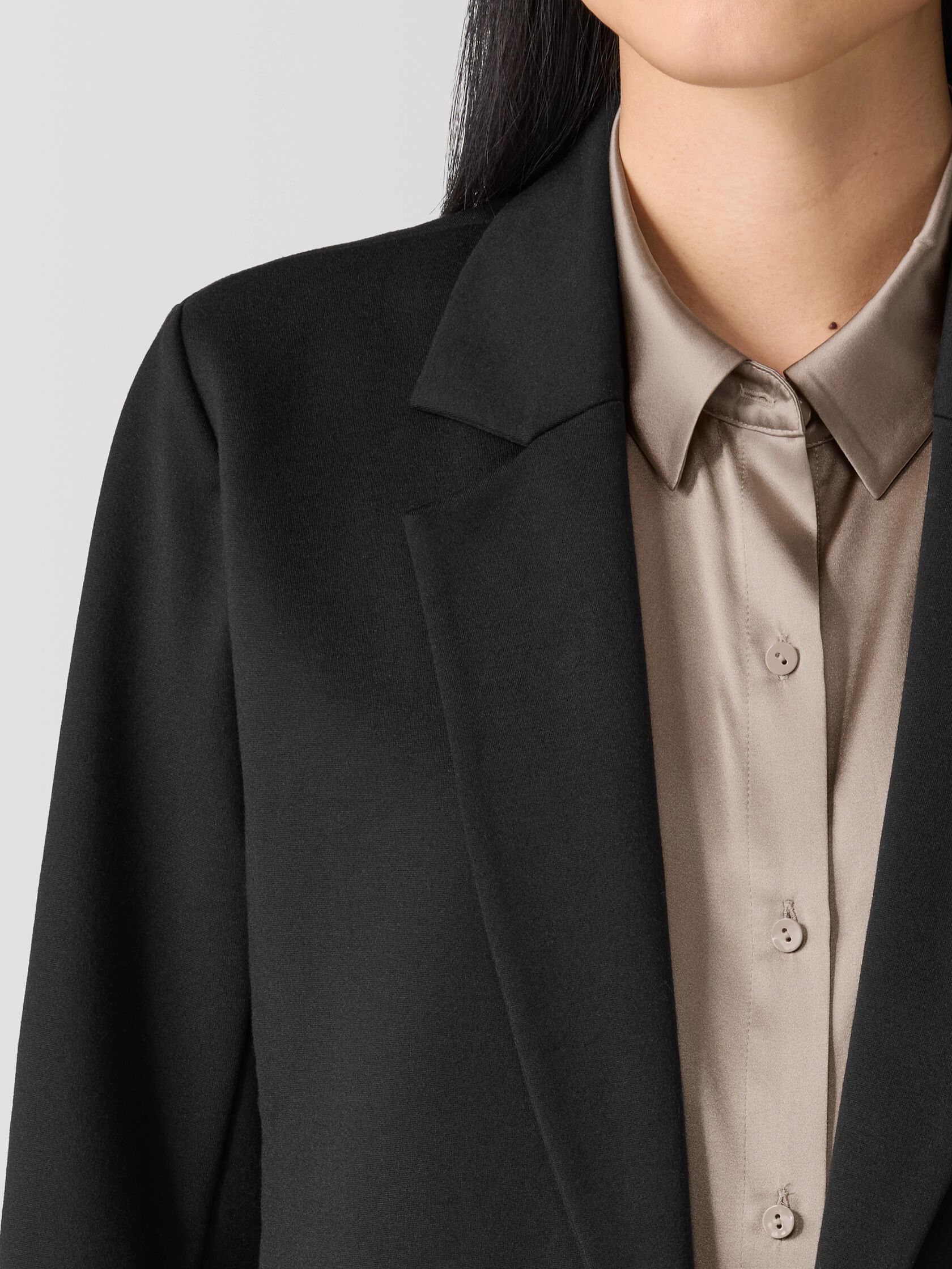 Washable Flex Ponte Notch Collar Blazer