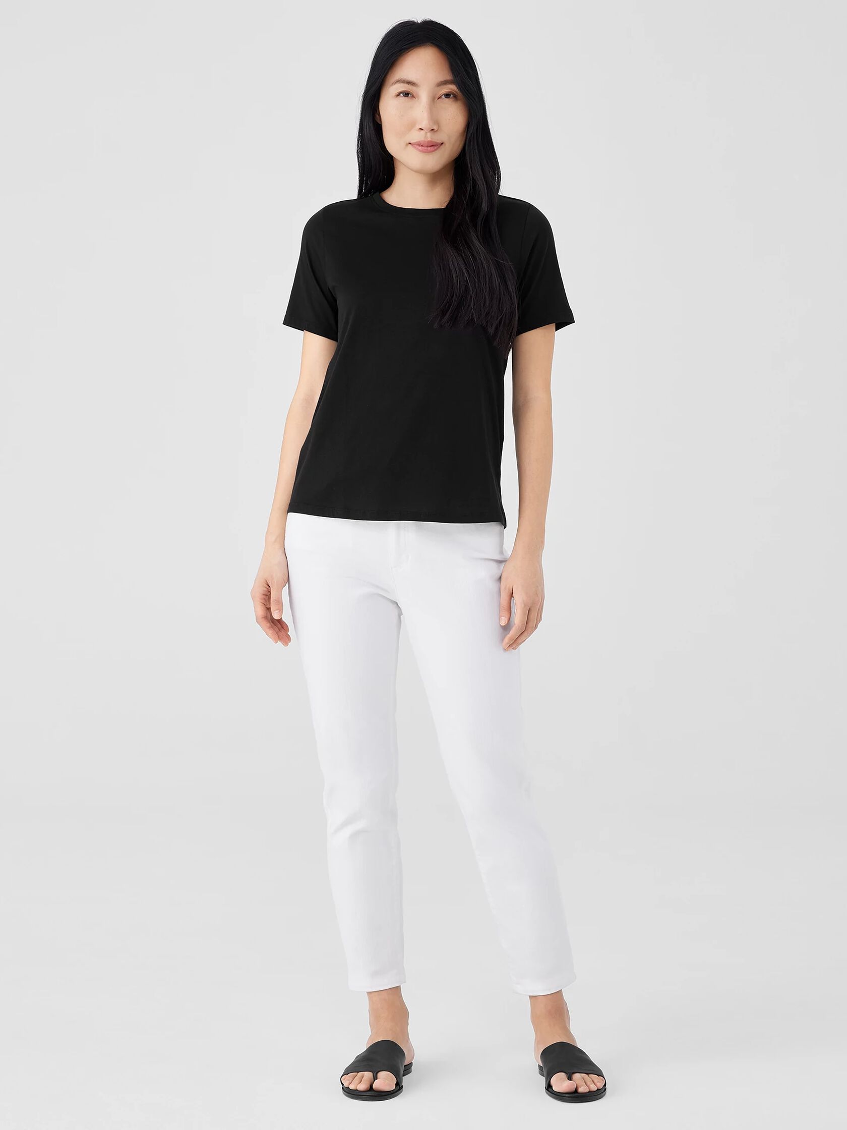 Organic Pima Cotton Jersey Round Neck Tee