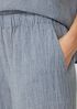 Striped Organic Linen Crinkle&nbsp;Wide-Leg Pant
