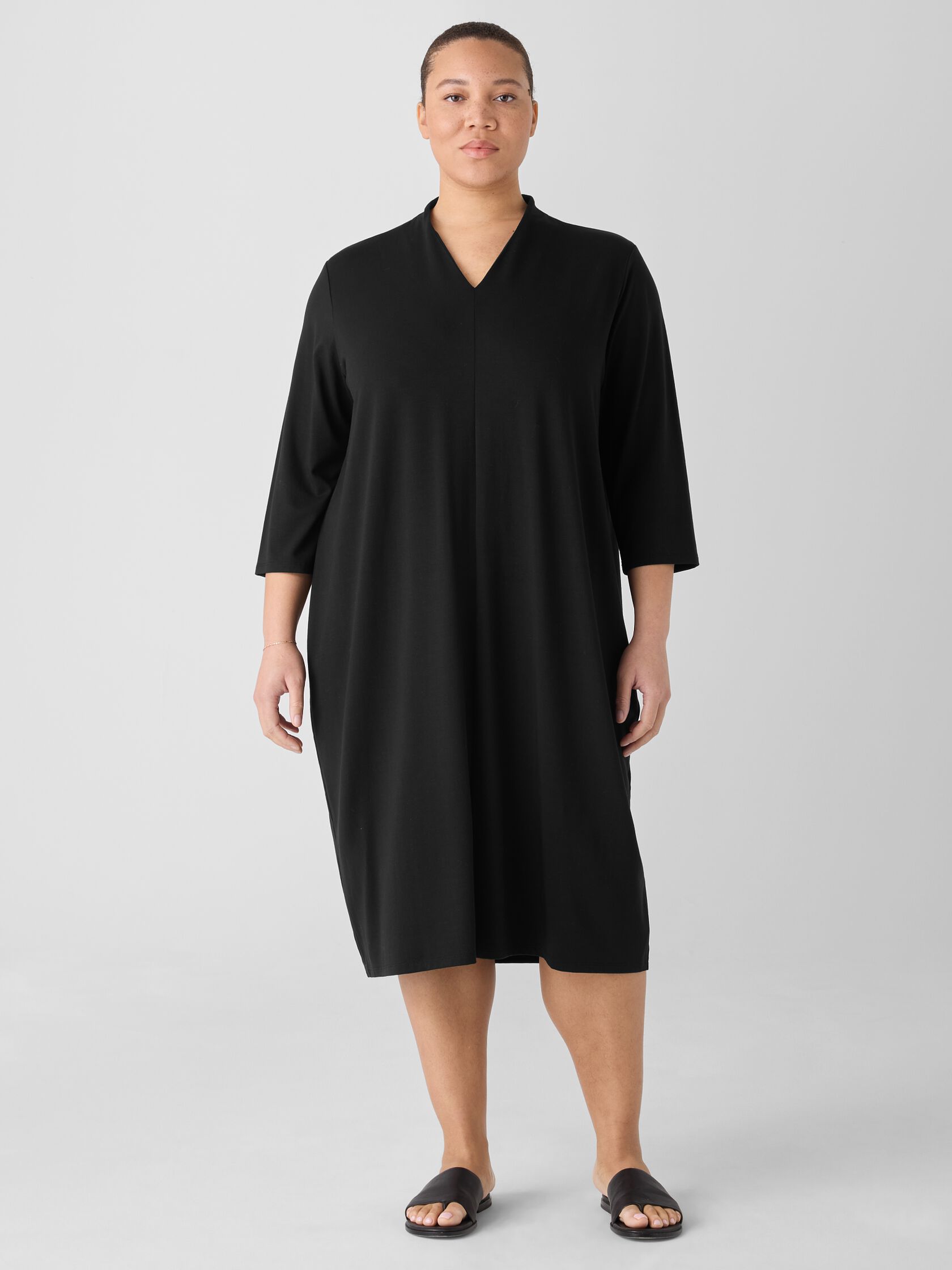 Stretch Jersey Knit Oval Dress