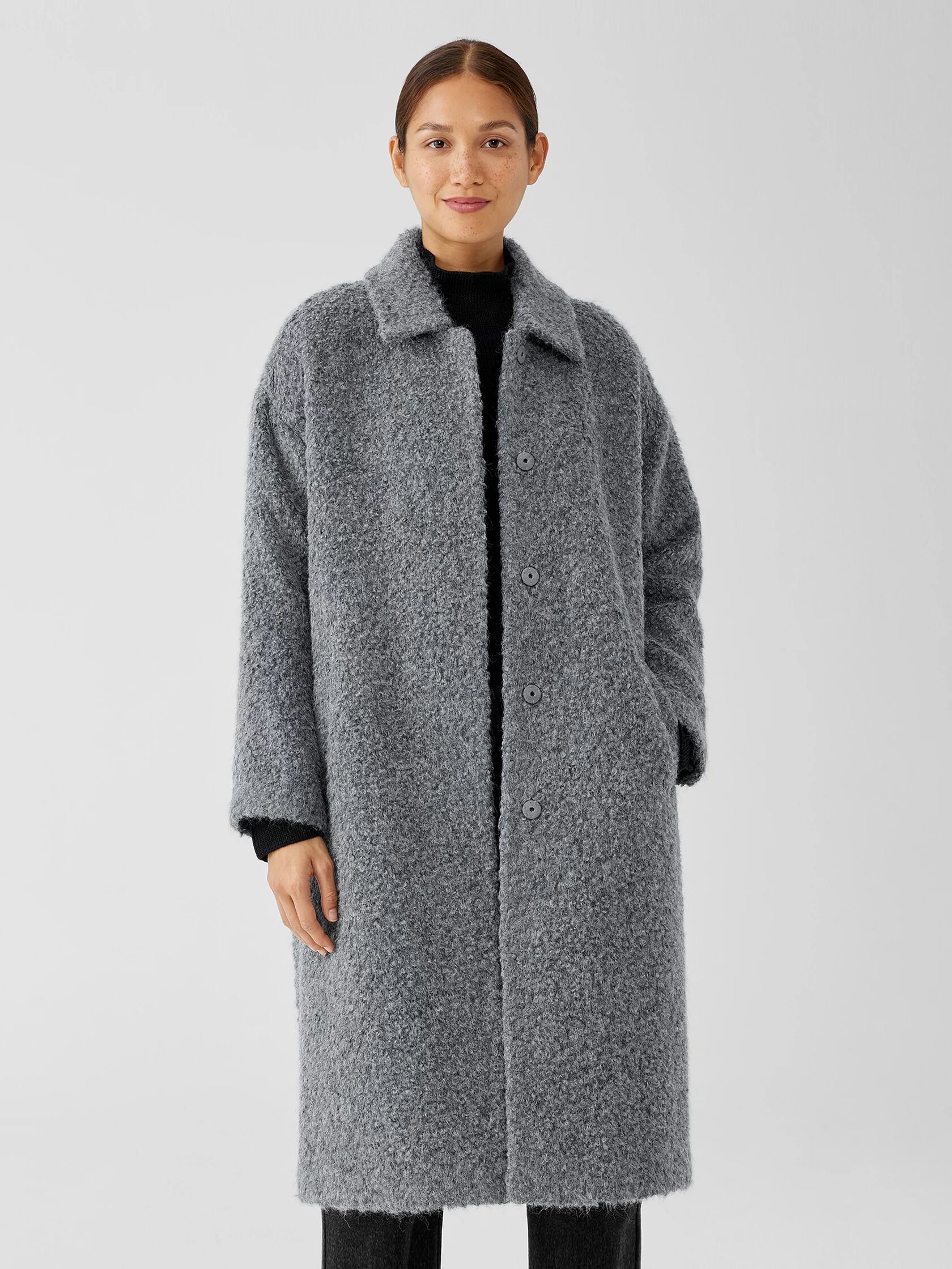 Alpaca Boucle Classic Collar Coat