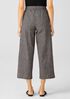 Hemp Organic Cotton Grid Wide-Leg Pant