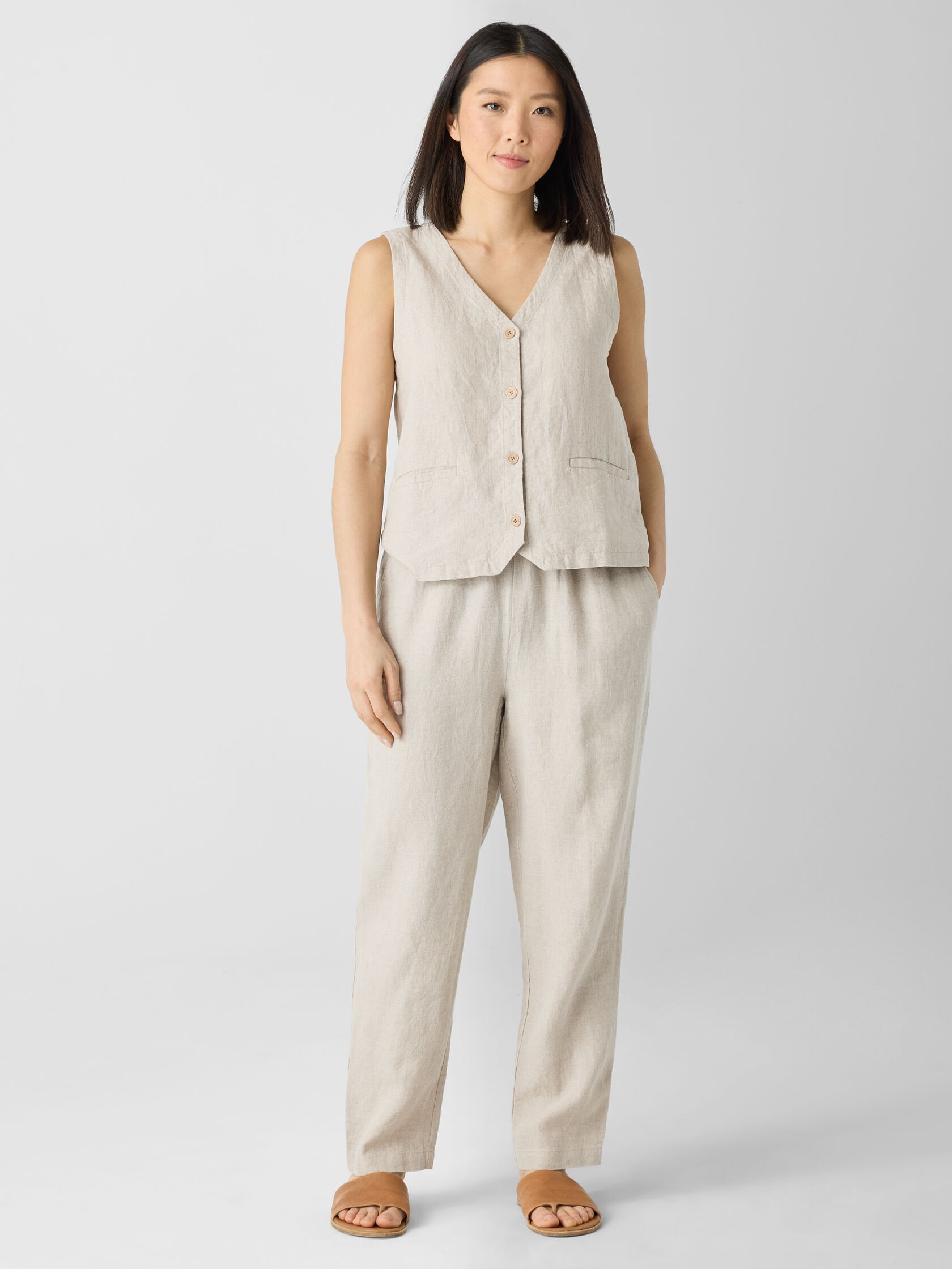 Organic Linen&nbsp;Tapered Pant