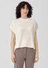 Organic Linen Cotton Mock Neck Top