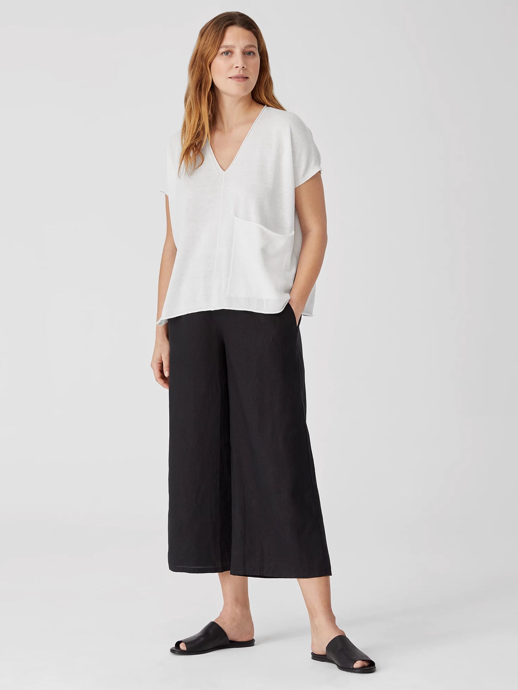 Organic Linen Cotton Square Top