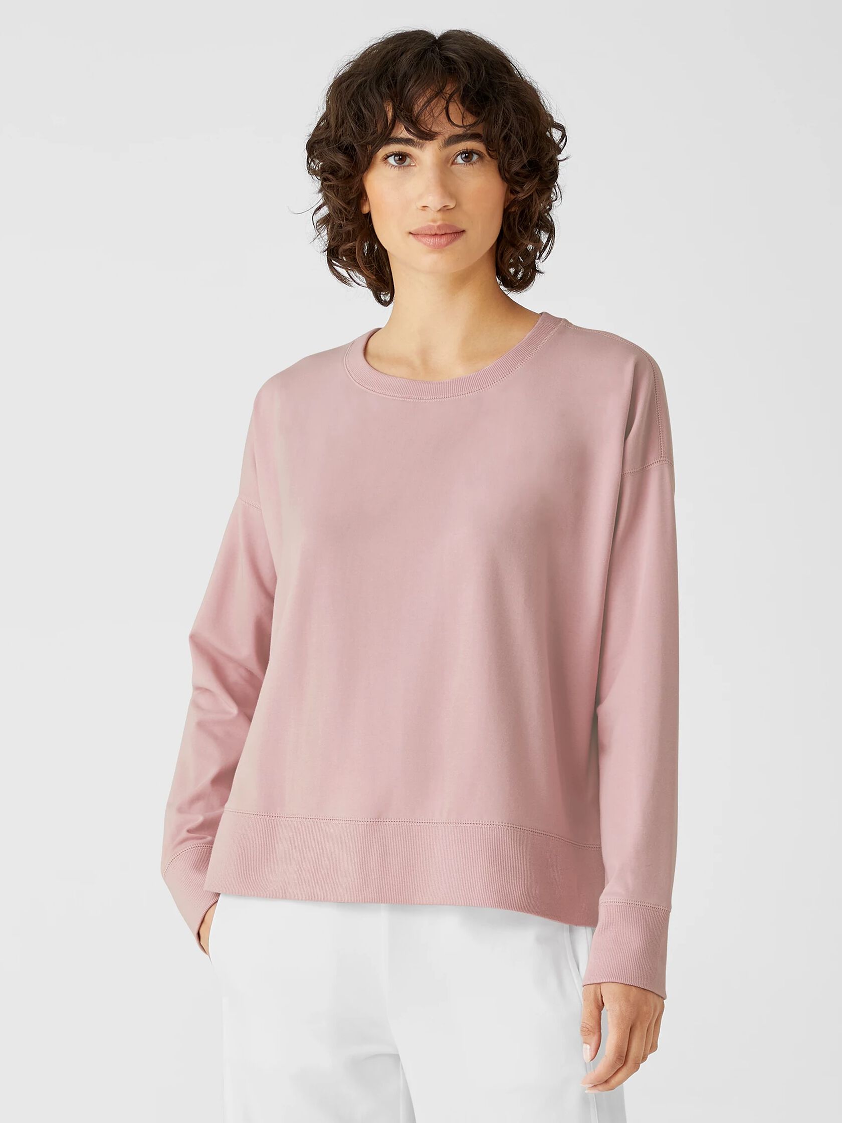 Traceable Cotton Jersey Crew Neck&nbsp;Top