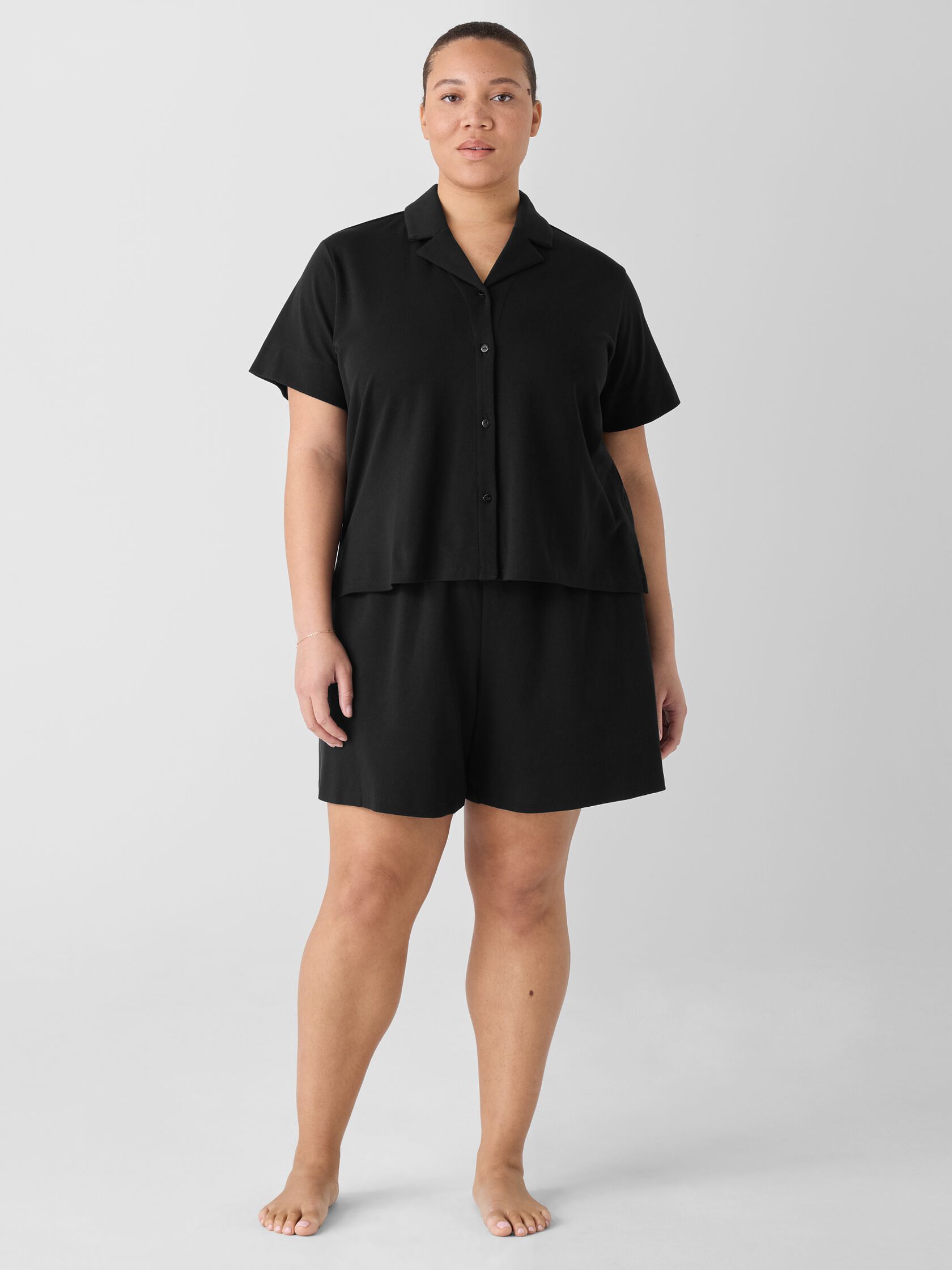 Organic Cotton Interlock Sleep Shorts