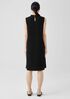 Woven Pliss&eacute; Mock Neck Dress