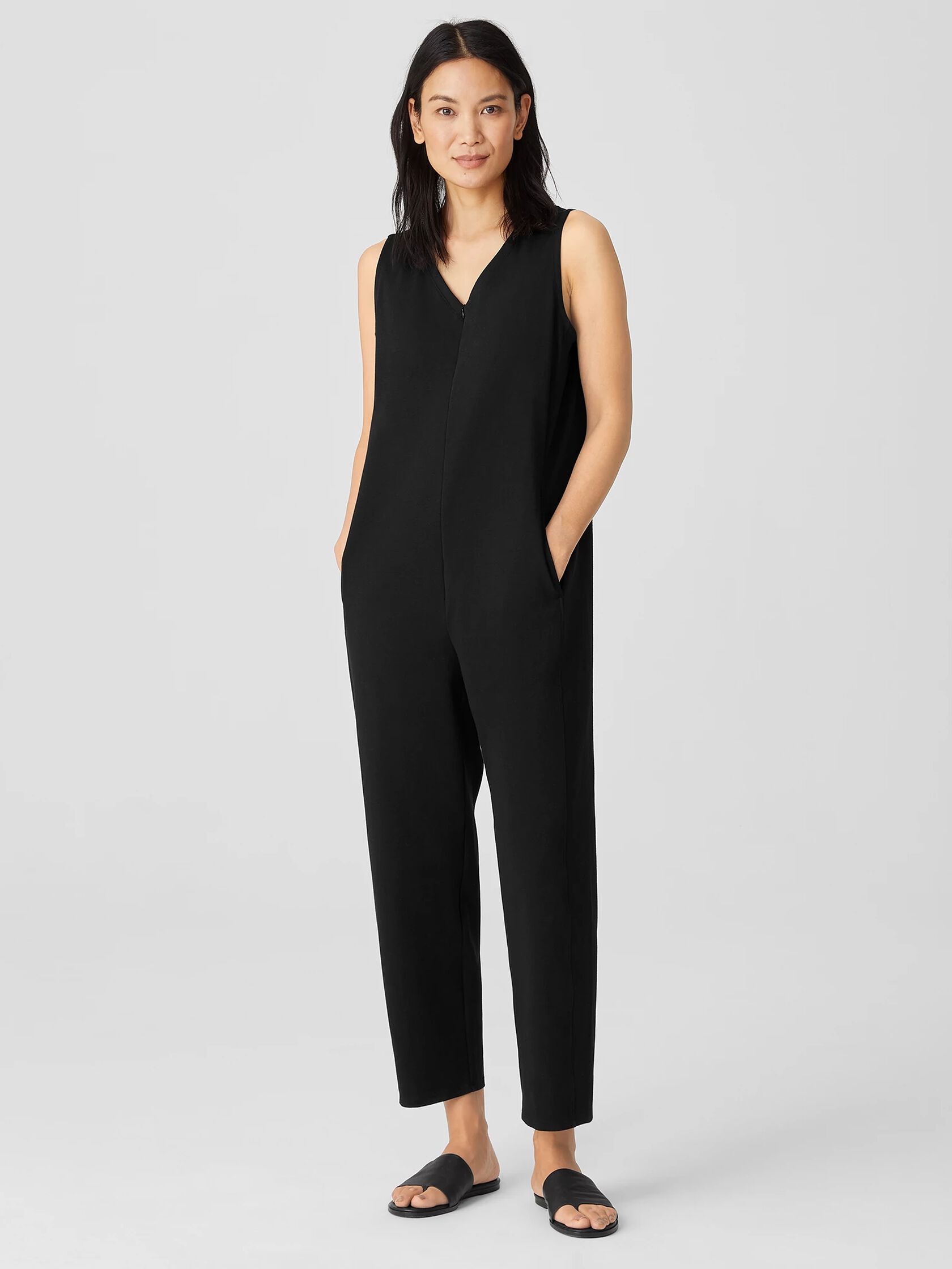 Organic Cotton Ponte Lantern Jumpsuit