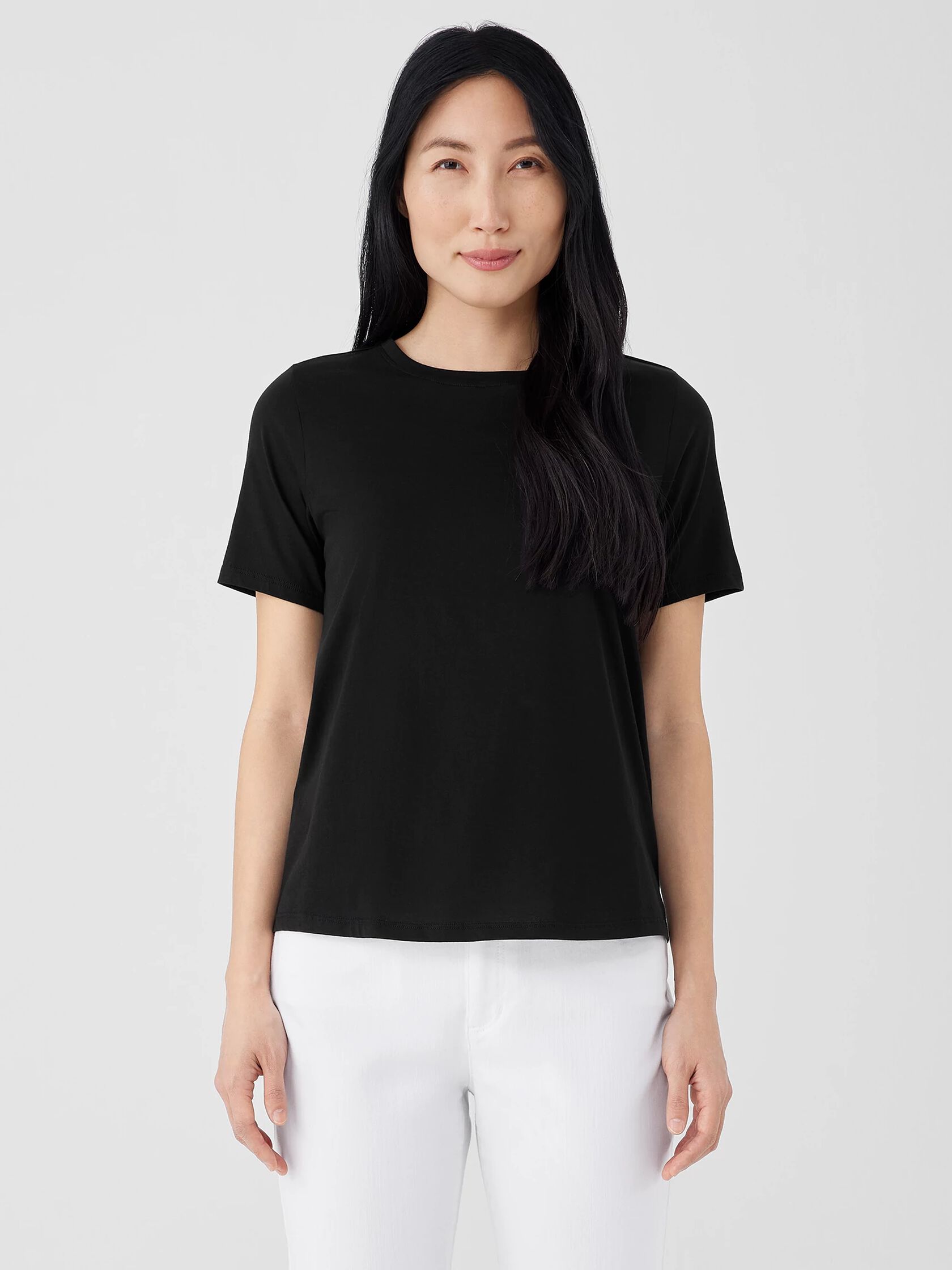Organic Pima Cotton Jersey Round Neck Tee