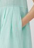 Garment-Dyed Organic Handkerchief Linen Pleated Dress
