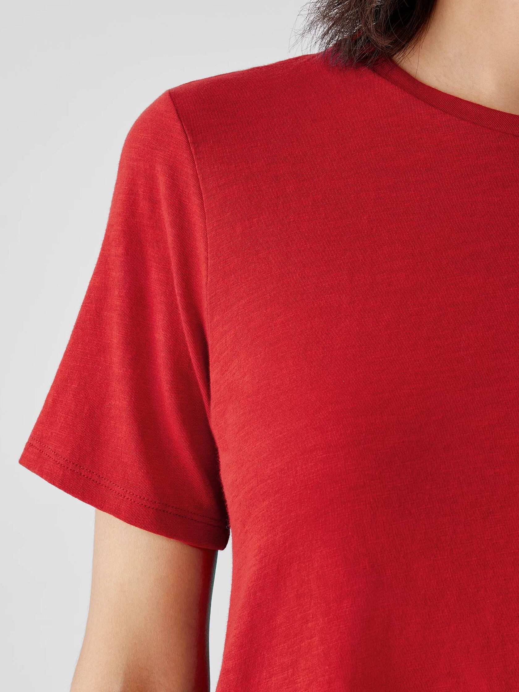 Organic Cotton Slub Crew Neck Tee