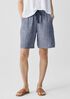 Puckered Organic Linen Shorts