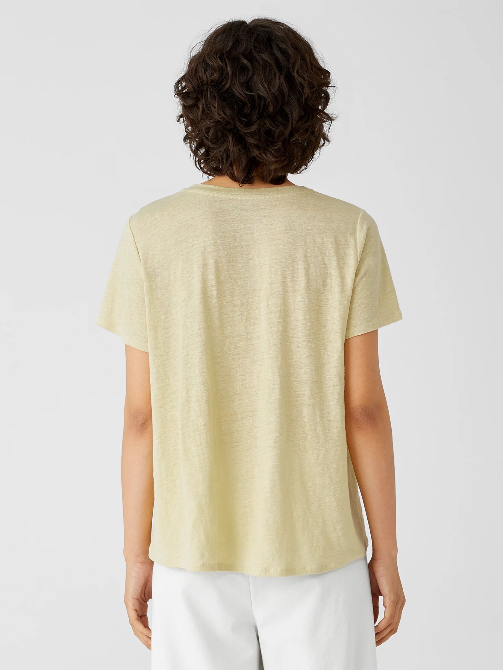 Organic Linen Jersey Crew Neck Tee