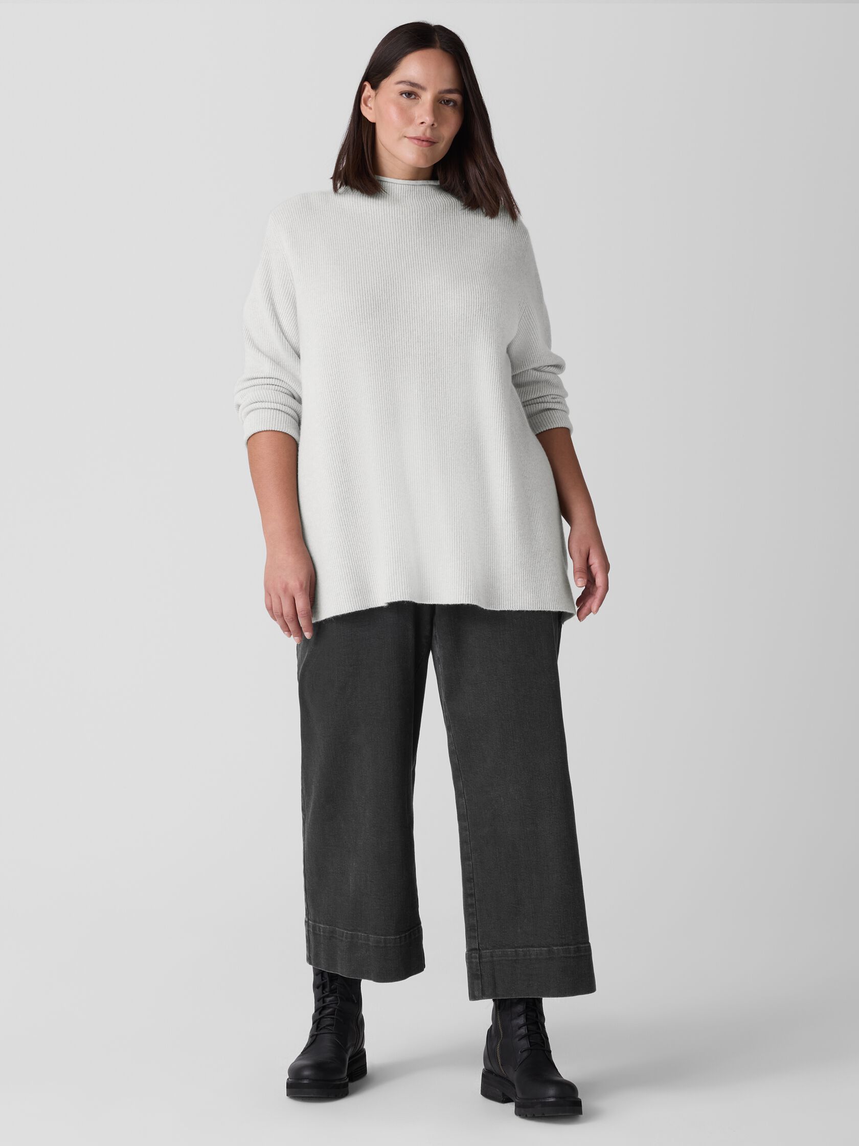 Italian Cashmere Funnel Neck Top