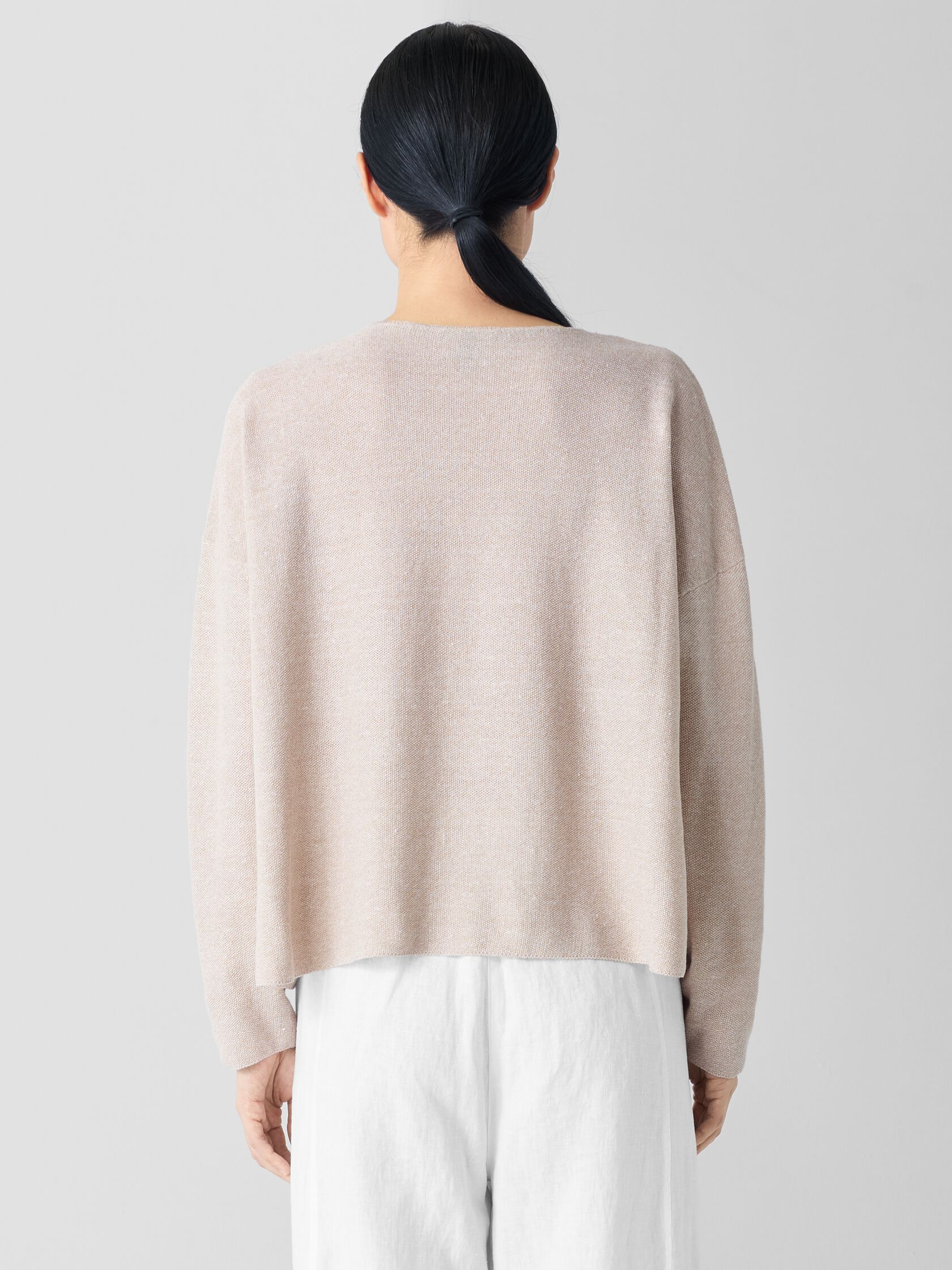 Organic Linen Cotton V-Neck Top