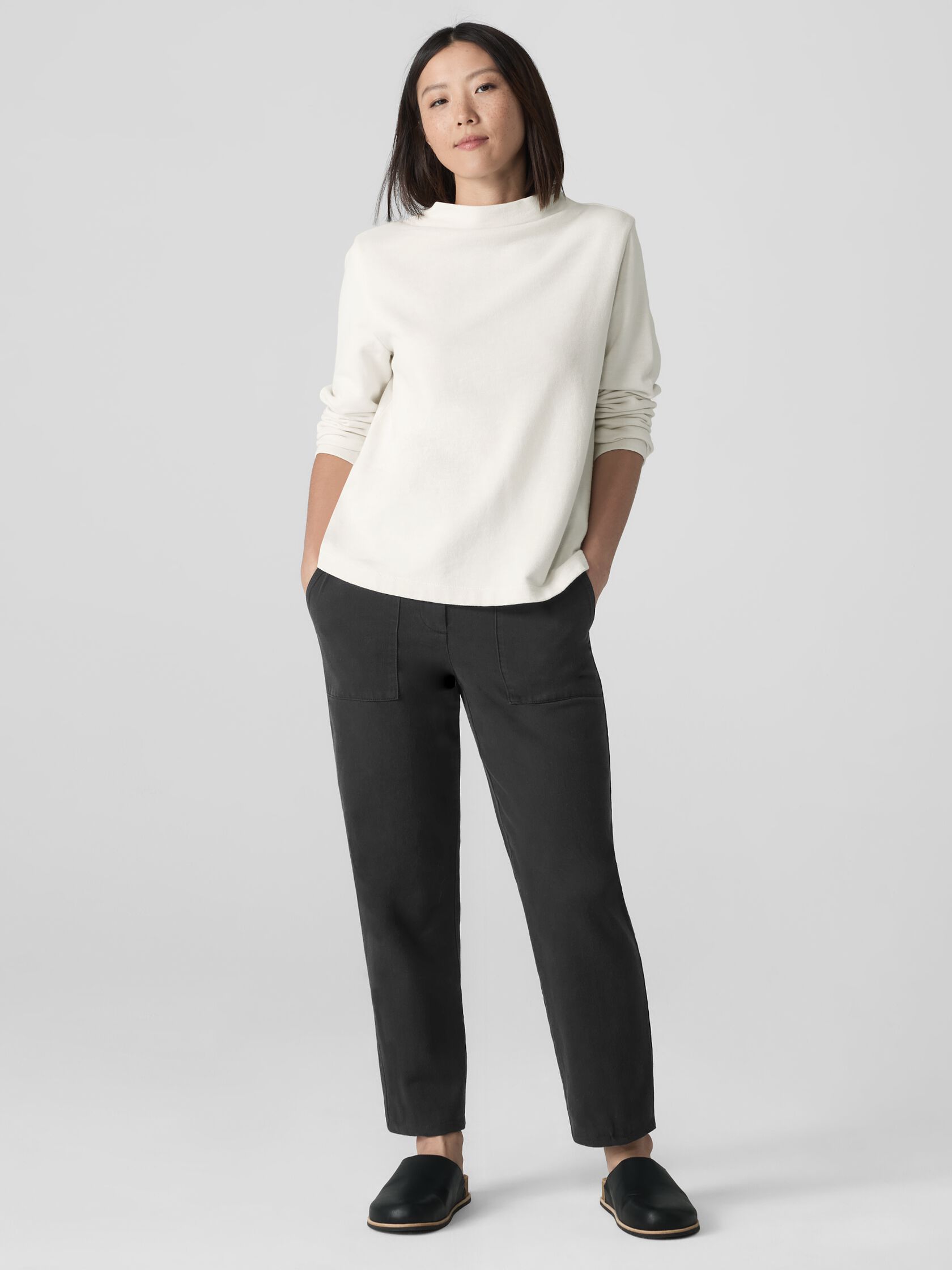 Garment-Dyed Utility Cotton Tapered Pant