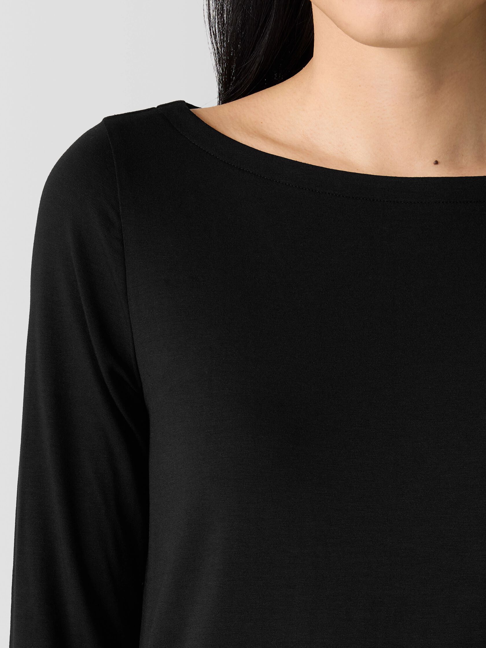 Fine Jersey Bateau Neck Top