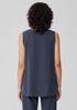 Silk Georgette Crepe Ballet Neck Tank