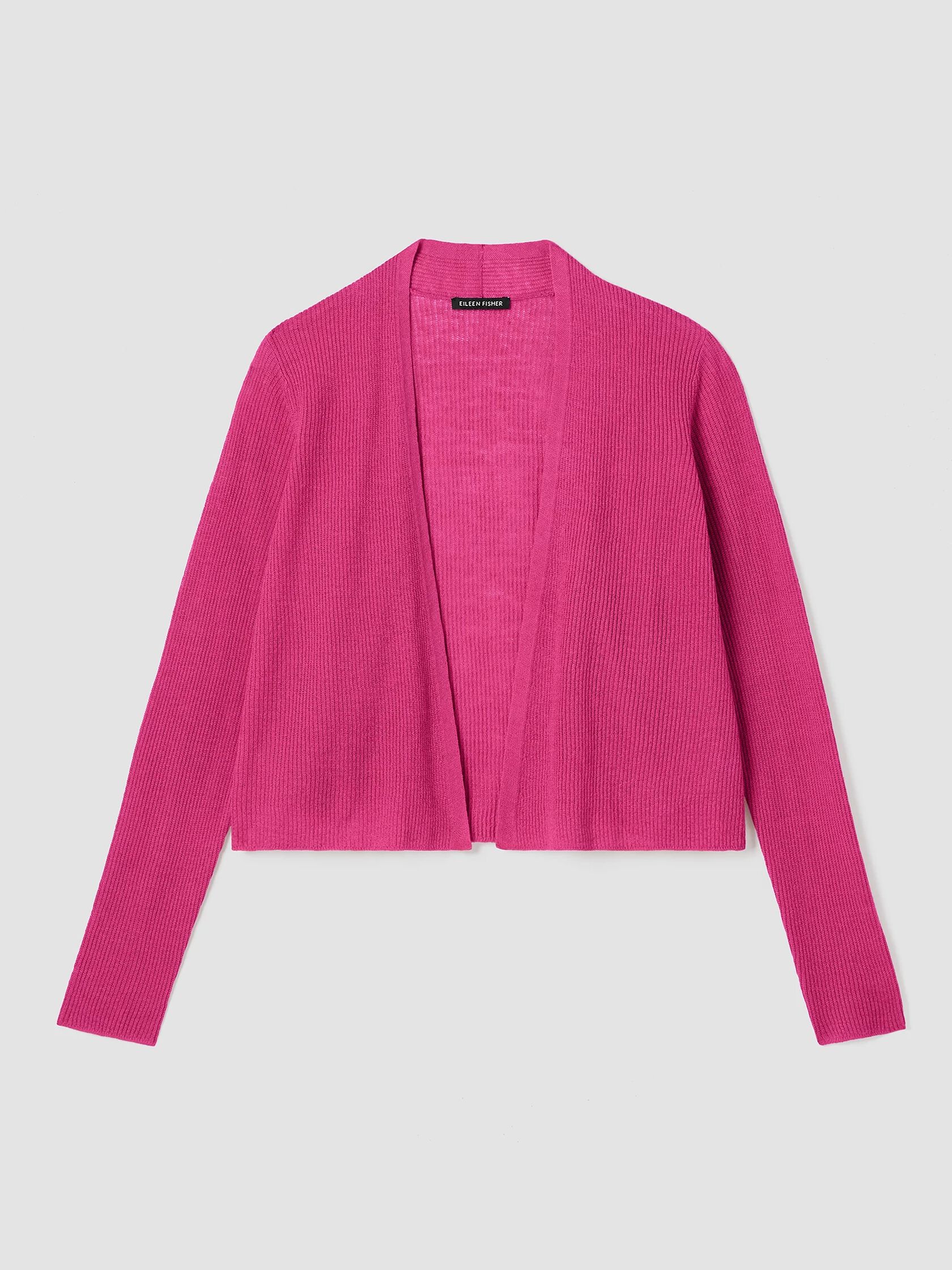 Organic Linen Cotton Airy Tuck Cropped Cardigan