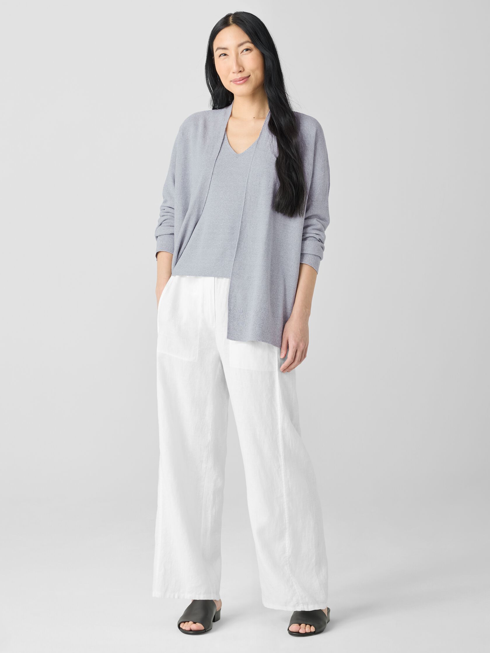Organic Linen Cotton Long Cardigan