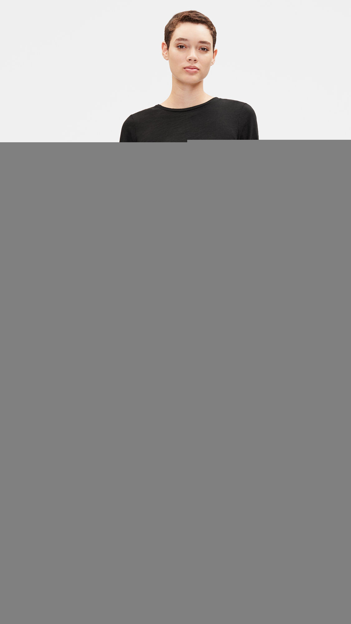 System Organic Cotton Slub Elbow-Sleeve Tee