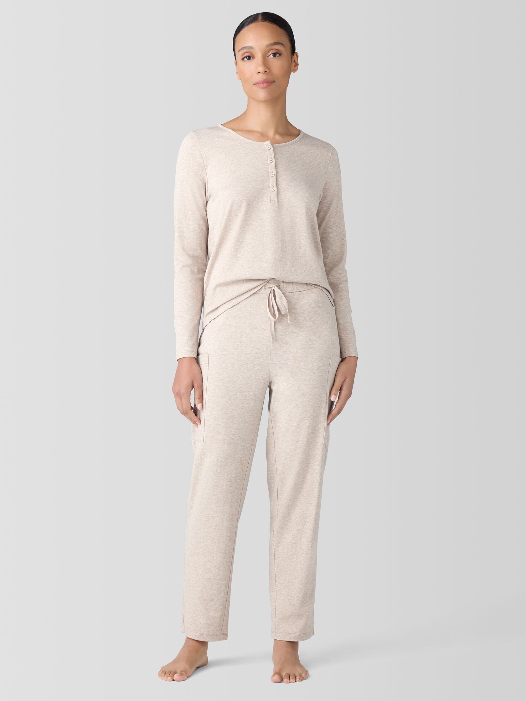 M&eacute;lange Organic Cotton Interlock Slouchy Sleep Pant