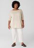 Organic Linen Cotton Jersey Round Neck Top