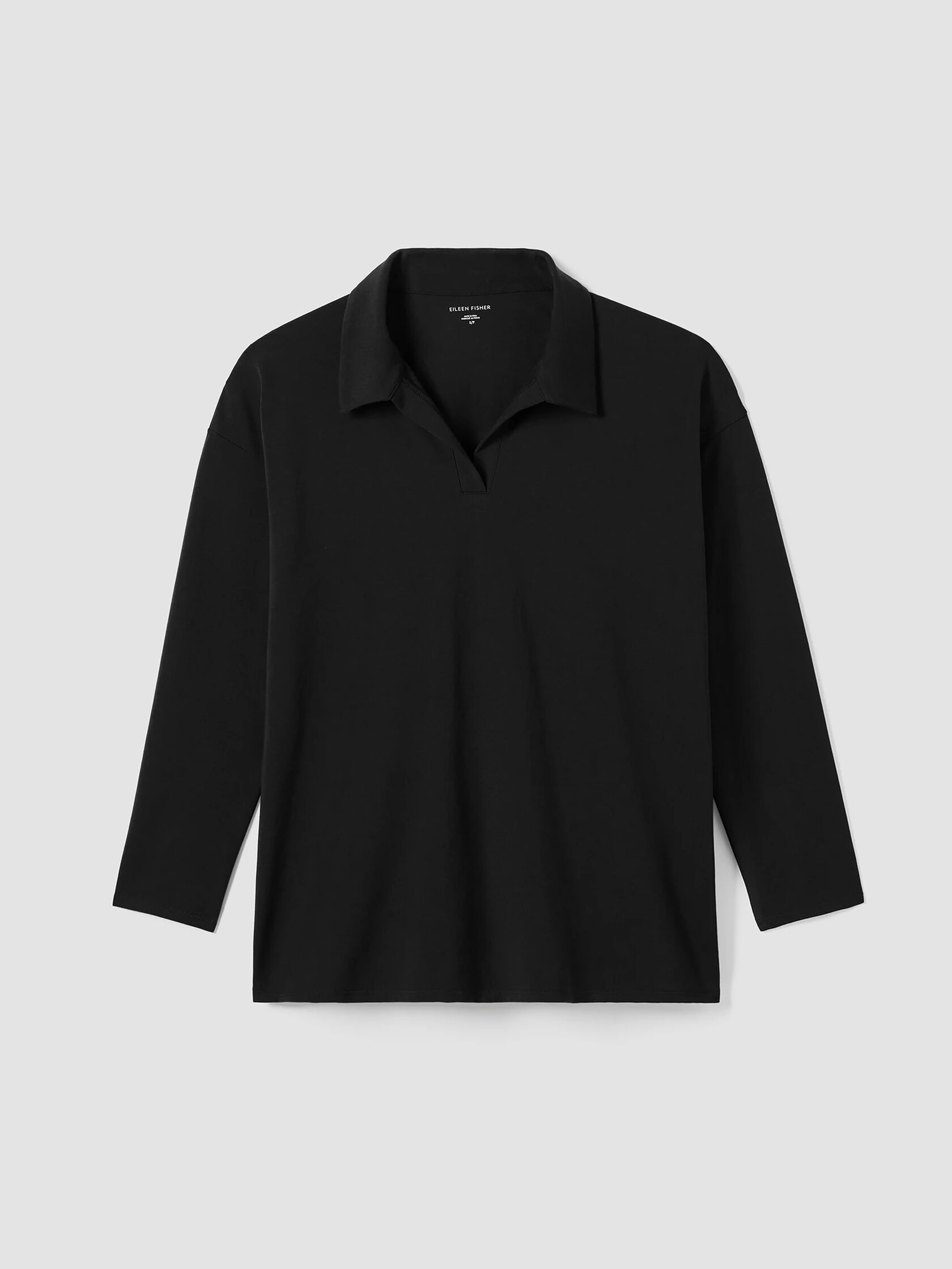 Pima Cotton Stretch Jersey Classic Collar&nbsp;Top