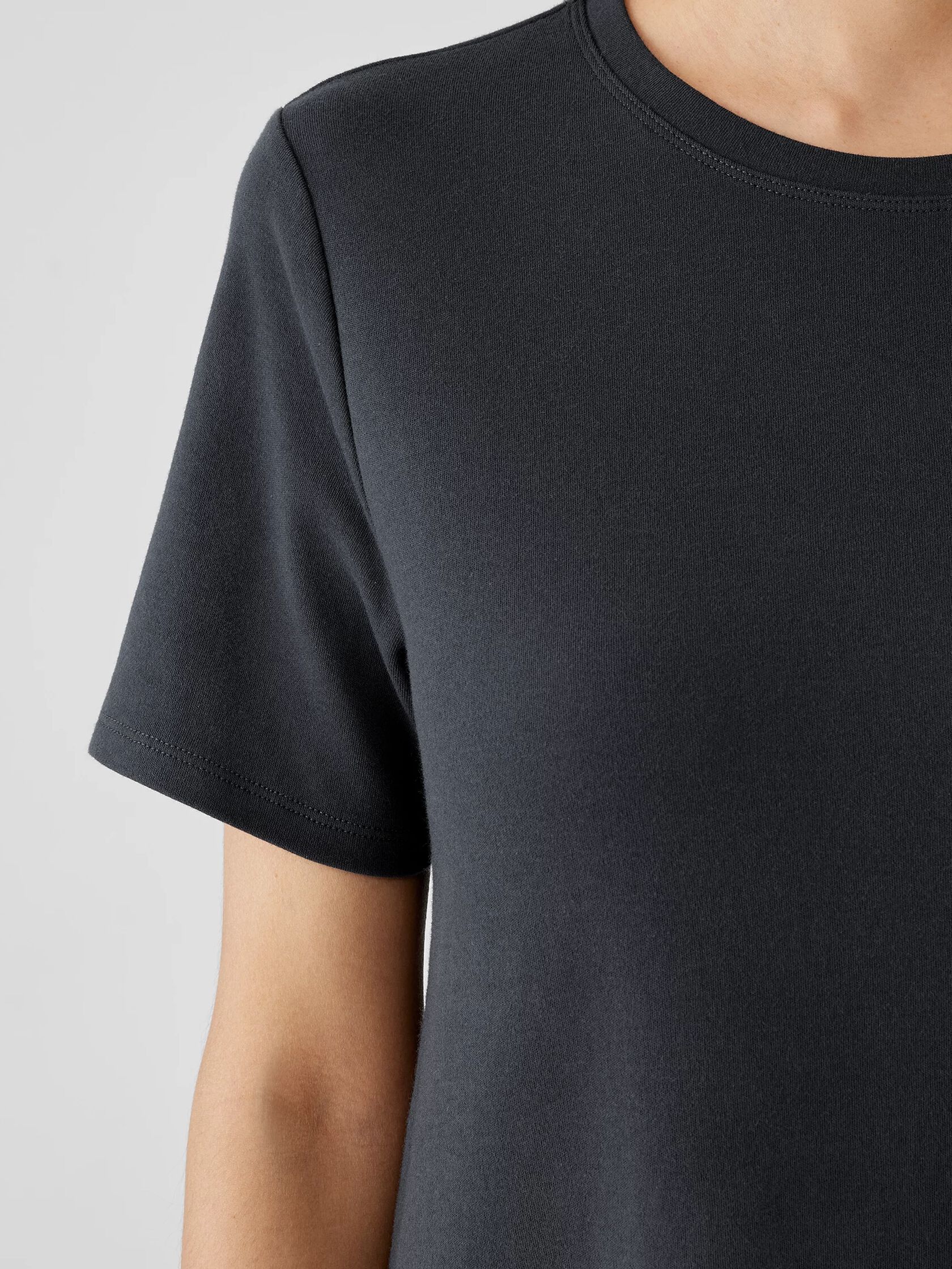 Organic Cotton Interlock Crew Neck Dress