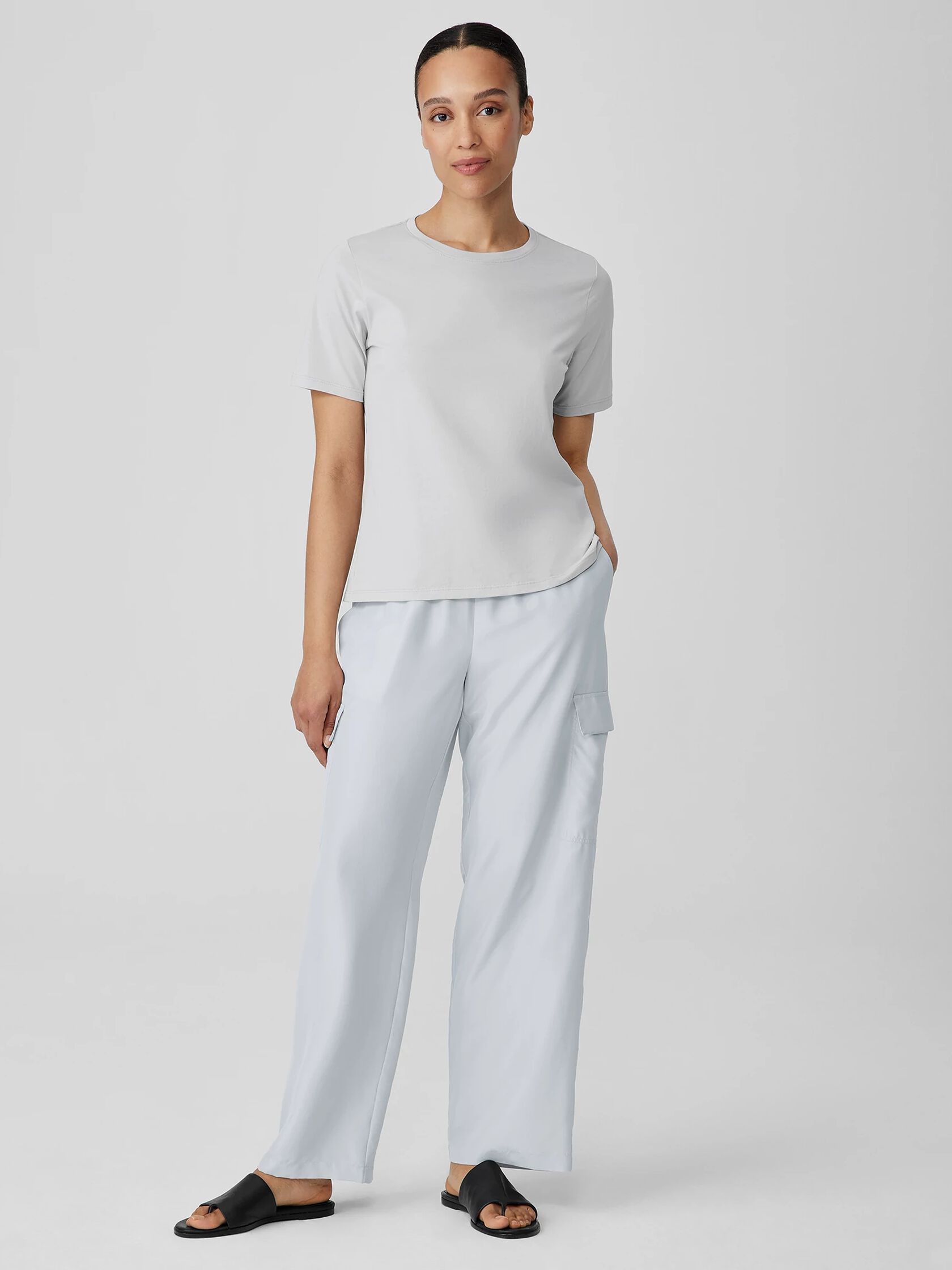 Organic Pima Cotton Jersey&nbsp;Round Neck Tee