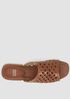Folie Woven Leather Slide Sandal
