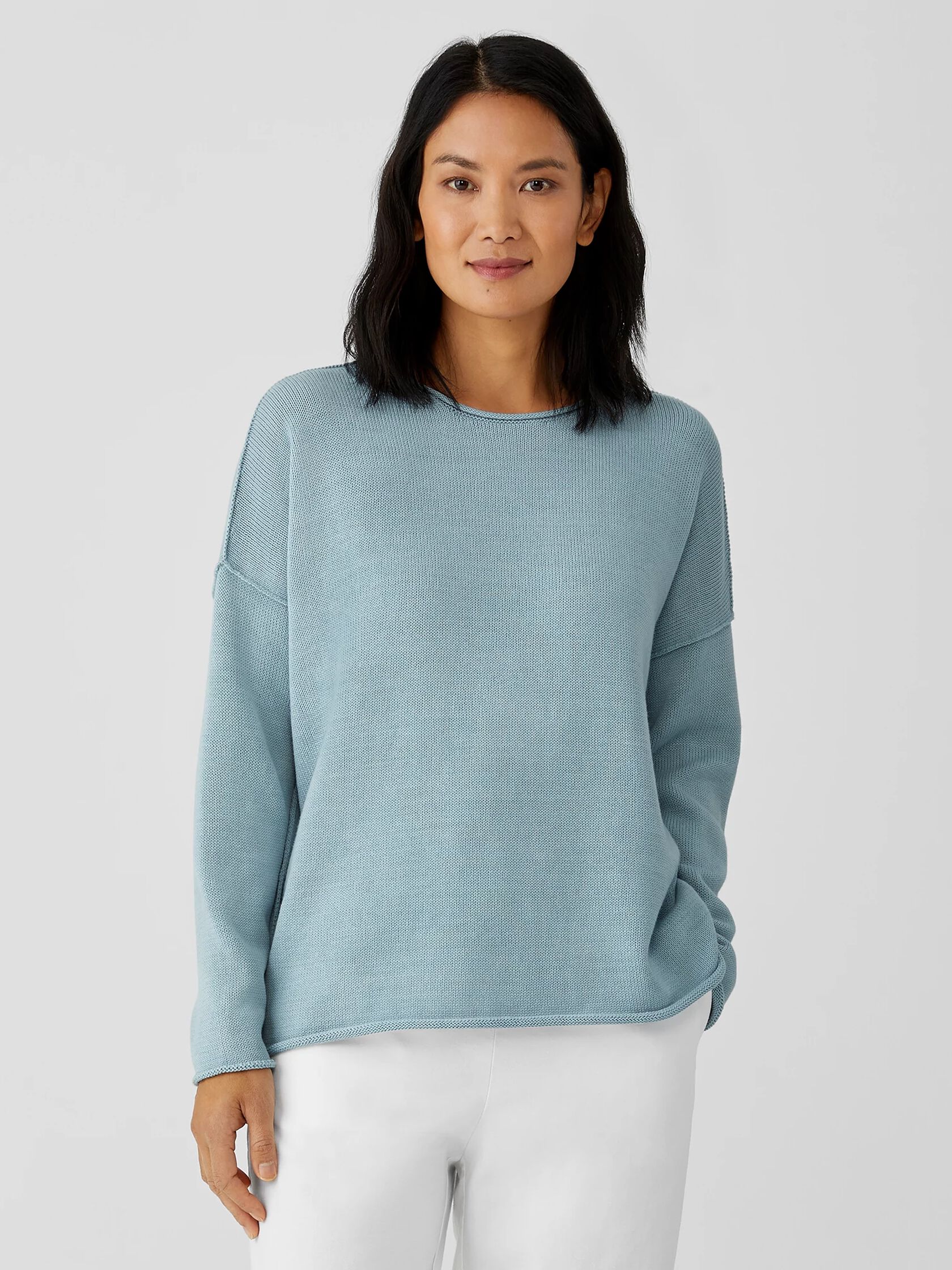 Peruvian Organic Cotton Blend Crew Neck Top