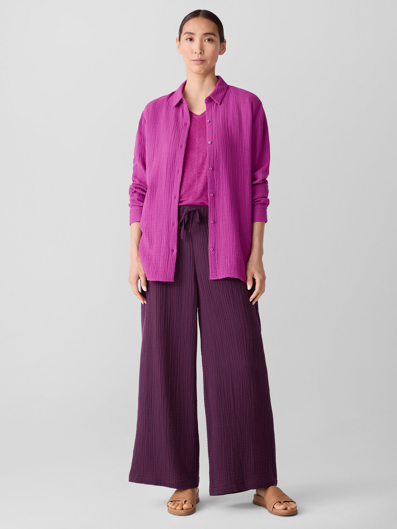 Organic Cotton Lofty Gauze Classic Collar Shirt