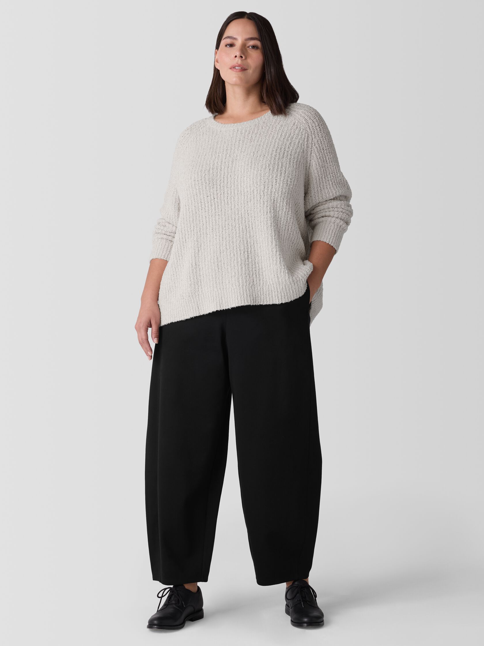 Cotton Fluff Crew Neck Top