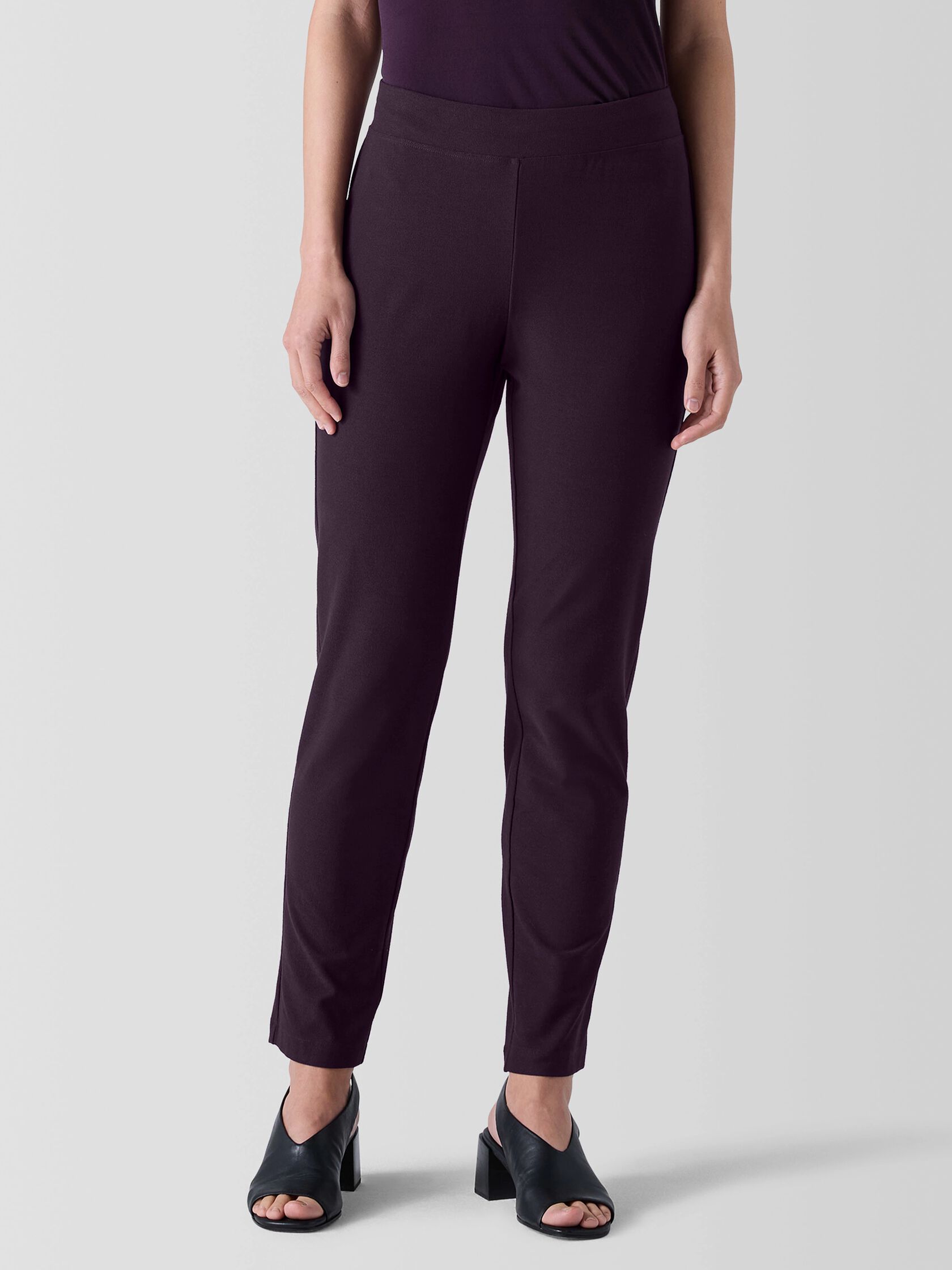 Washable Stretch Crepe Slim Pant