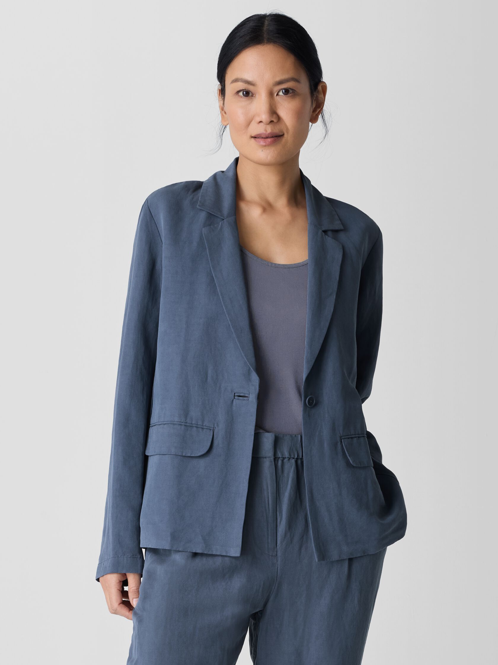Linen Silk Twill Blazer