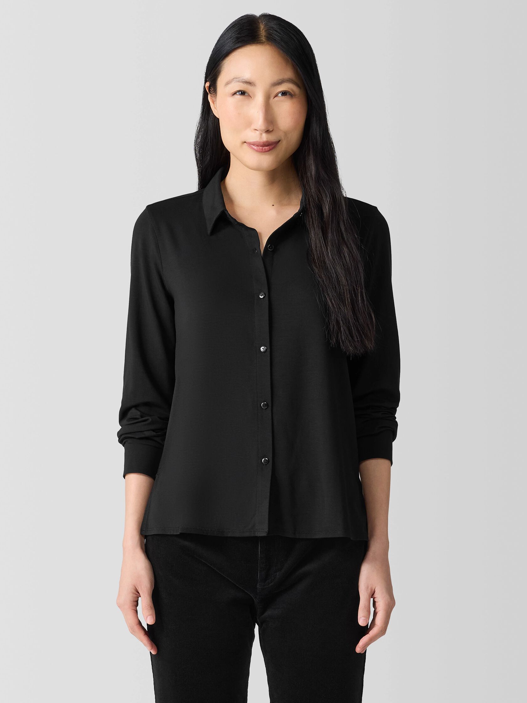 Fine Jersey Classic Collar Shirt