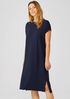 Viscose Jersey Crew Neck Dress
