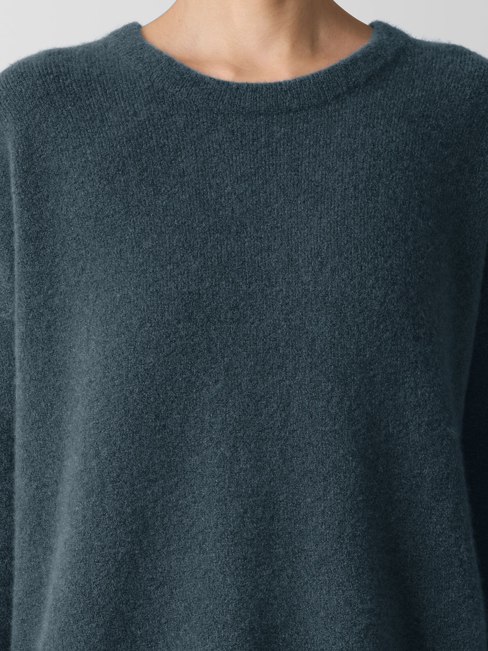 Cashmere Silk Bliss Crew Neck Long Top