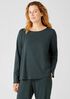 Cozy Organic Cotton Interlock Jewel Neck Top