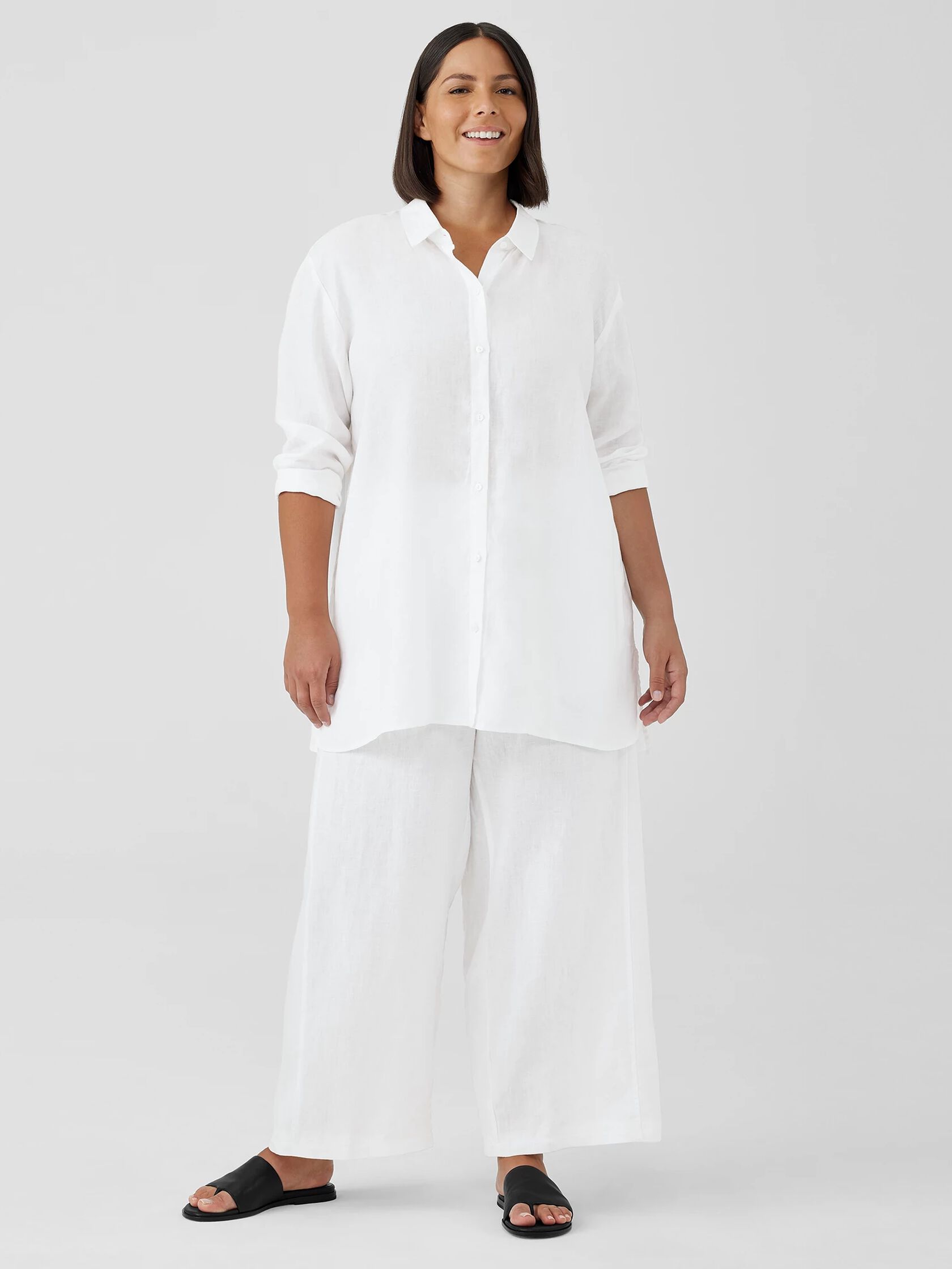 Organic Handkerchief Linen Classic Collar Shirt